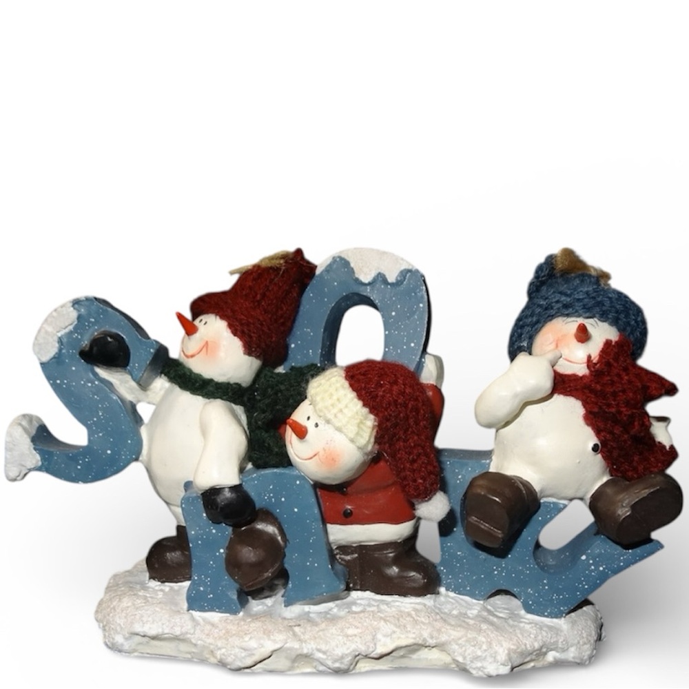 Snowman Holiday Decor Vintage 90s Christmas Ornaments Winter Crazy Mountain